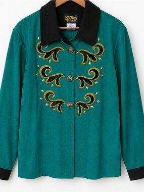 Rare NWT Bob Mackie blazer wearable art embroidered XL